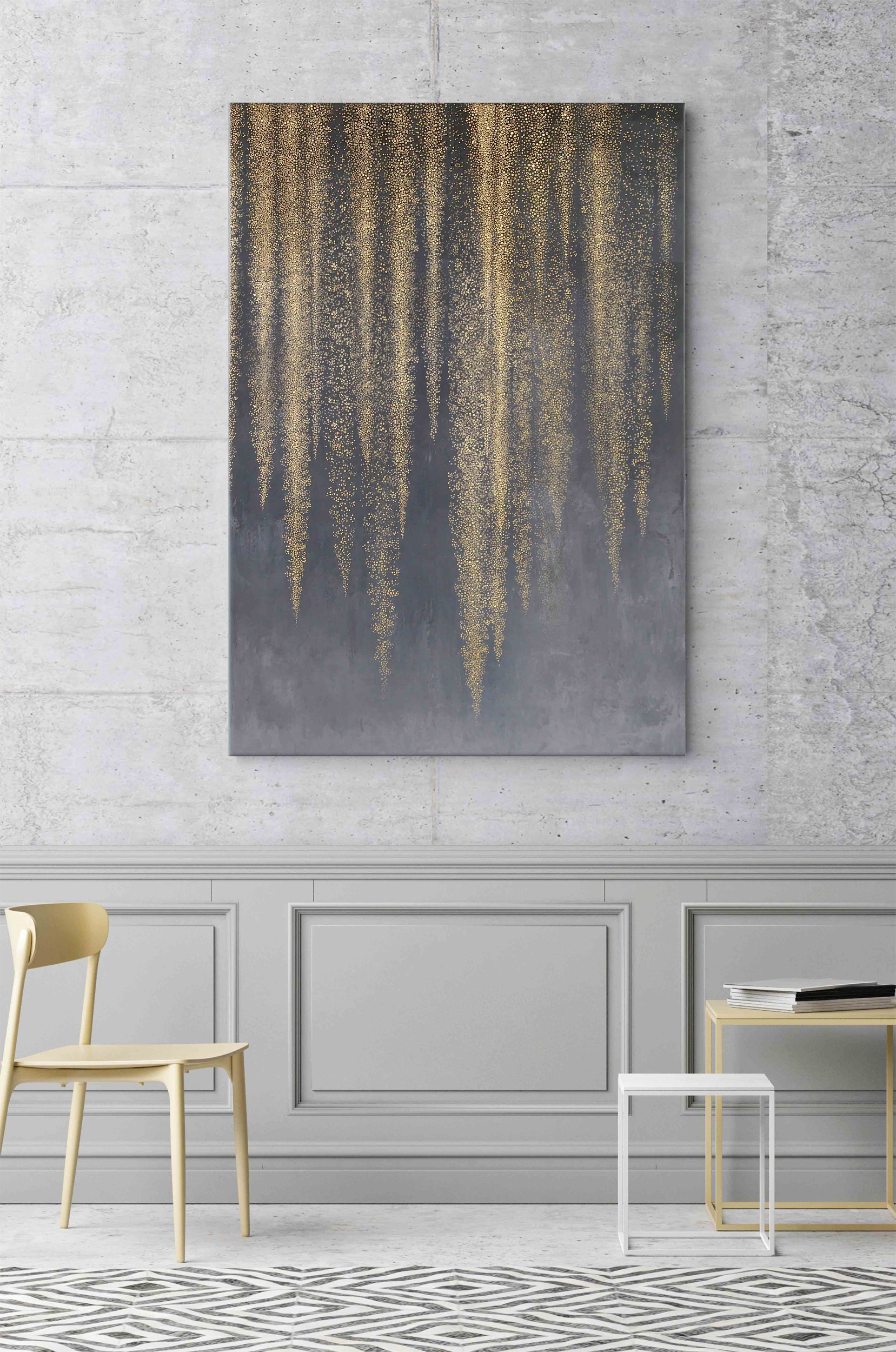 

Картина акриловыми красками на холсте Mati Golden Wisteria Ручной работы 80х120 см (АА-161-Р 80-120)