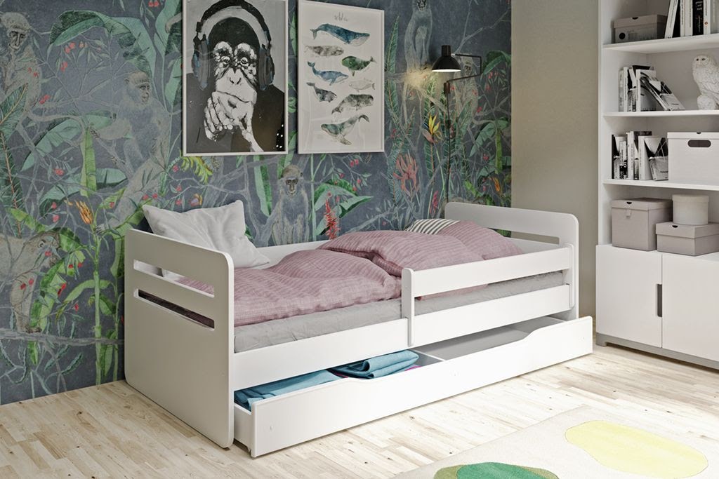 

Детская кровать Kocot Kids Tomi с ящиком 160х80 см Белая (5903282012912)