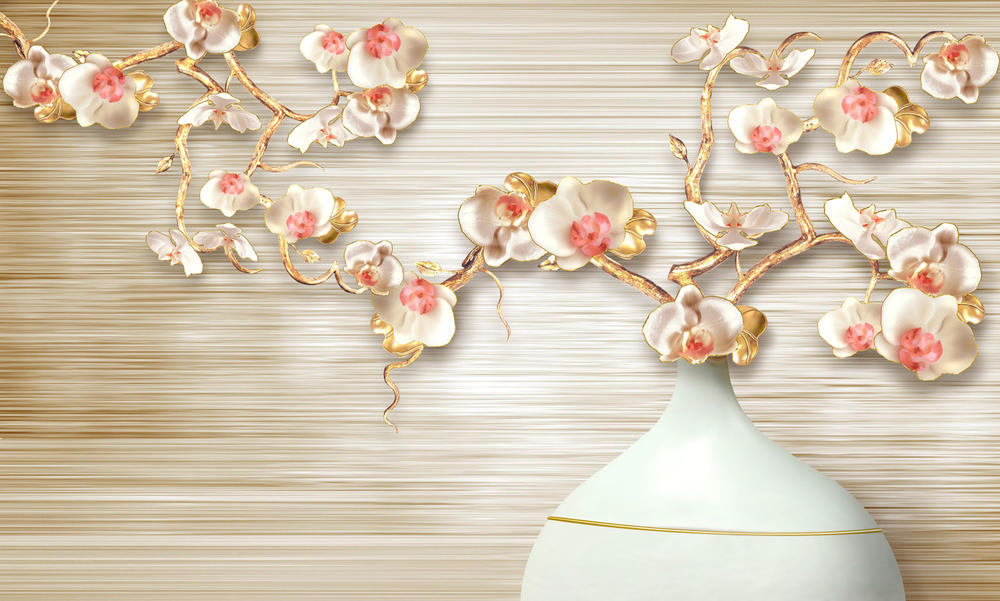 

Фотообои Walldeco Орхидеи на золотых ветвях №30952 Фреска
