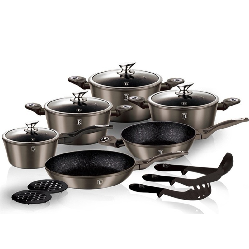 

Набор посуды Berlinger Haus Carbon Metallic Line BH-1223 (15 пр.)