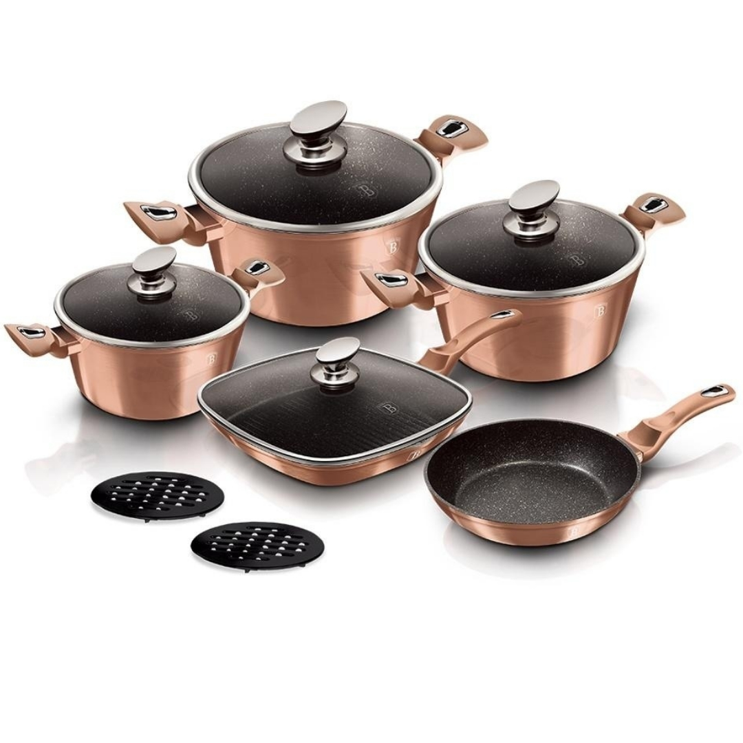 

Набор посуды Berlinger Haus Rose Gold Metallic Line BH-6191 (11 пр)