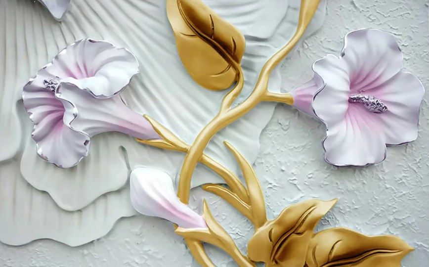 

Фотообои Walldeco Барельеф: колокольчики №dec_3013 Мелкий песок с блестками