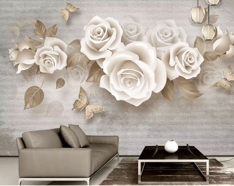 

Фотообои Walldeco Узор из роз в бежево-коричневых тонах №dec-1993 Волокно