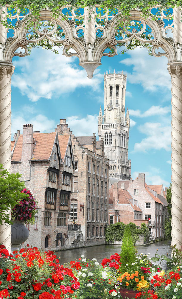 

Фотообои Walldeco Цветы и город №31876 Гладь