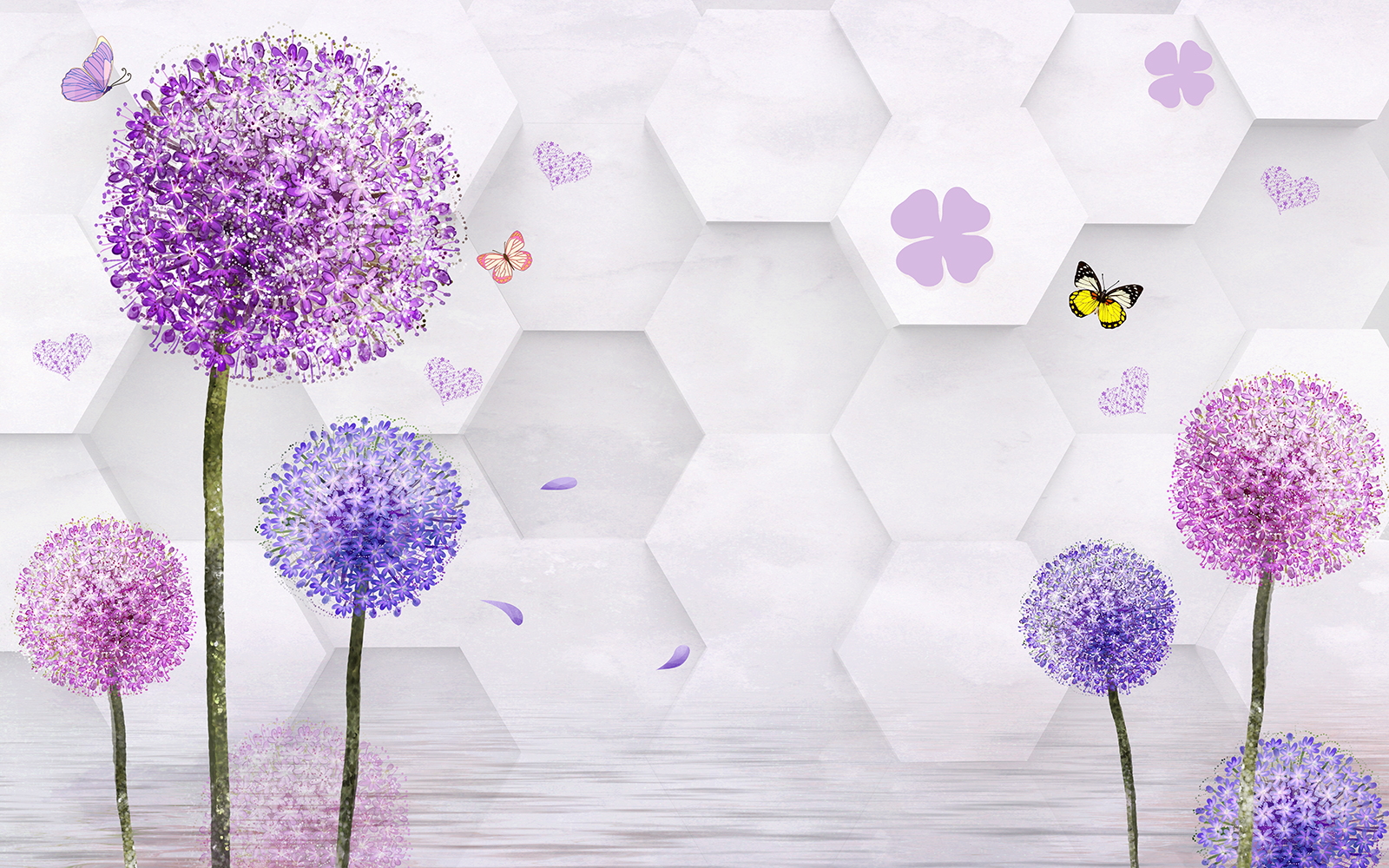 

Фотообои Walldeco 3d абстракция: цветочные шары №38909 Лоск