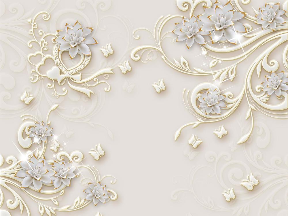 

Фотообои Walldeco Ванильные бабочки с цветами №34113 Гладь