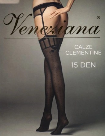 

Чулки Veneziana Calze Clementine 15den / Черные, Чулки Veneziana Calze Clementine 15den 3/4 Черные
