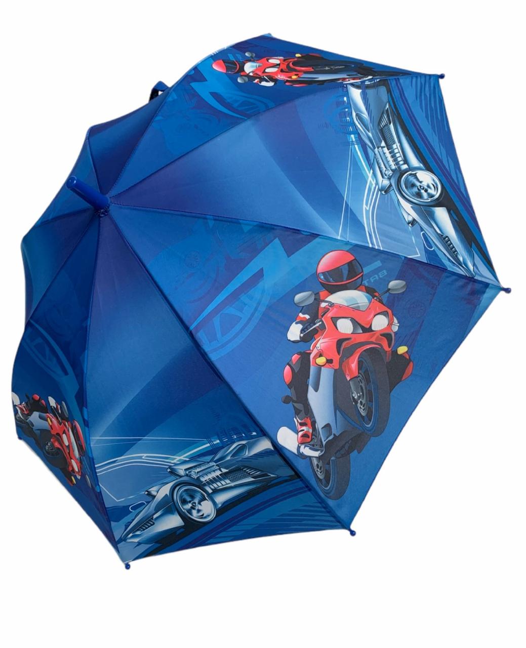 

Детский зонтик-трость для мальчиков "Гонки" Flagman полуавтомат 8 спиц анти-ветер (ЗТfl146-2)