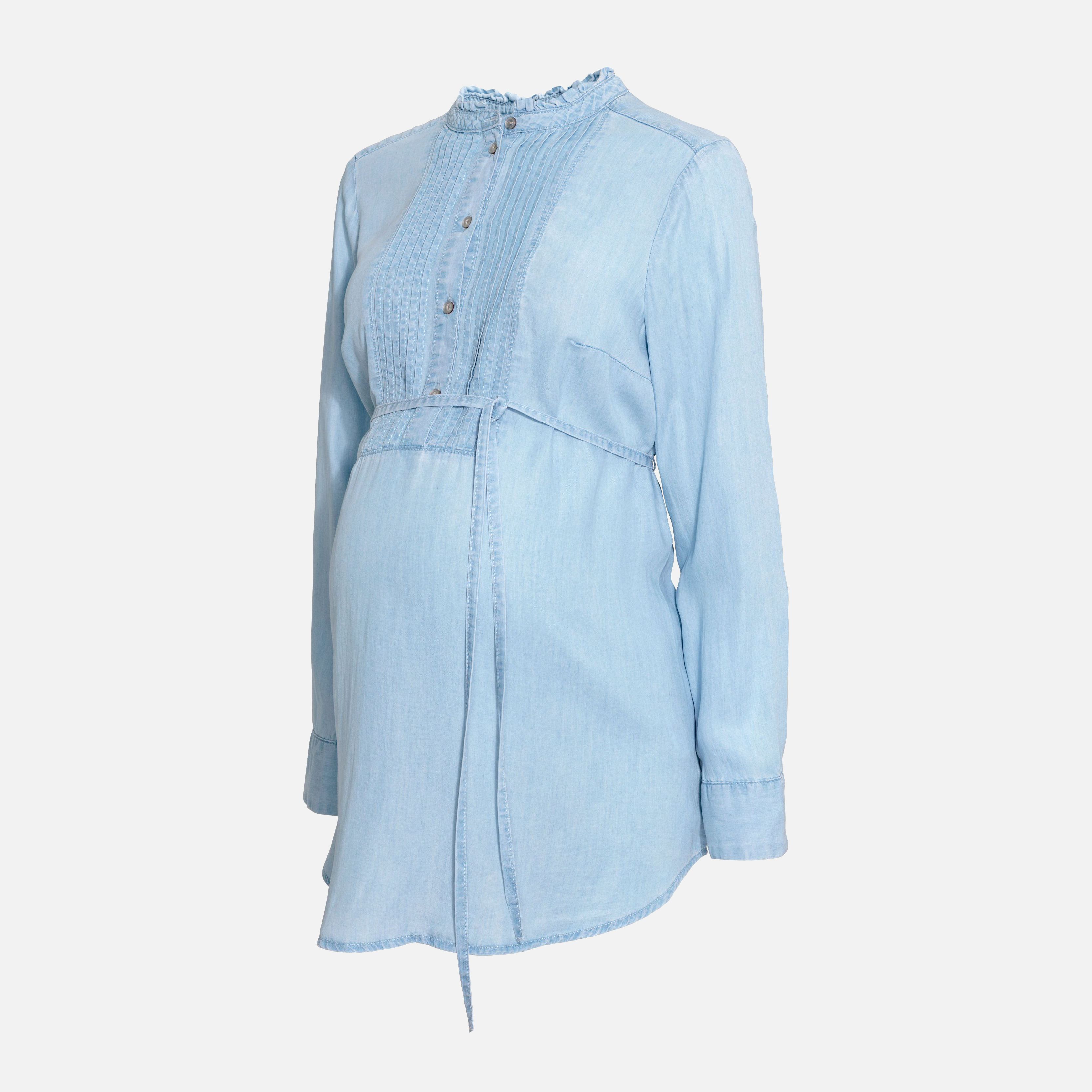 

Блузка для беременных H&M 6101867-ACWM L Светло-голубая