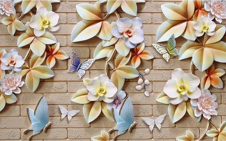 

Фотообои Walldeco Барельеф: лианы и бабочки №dec_3084 Деко