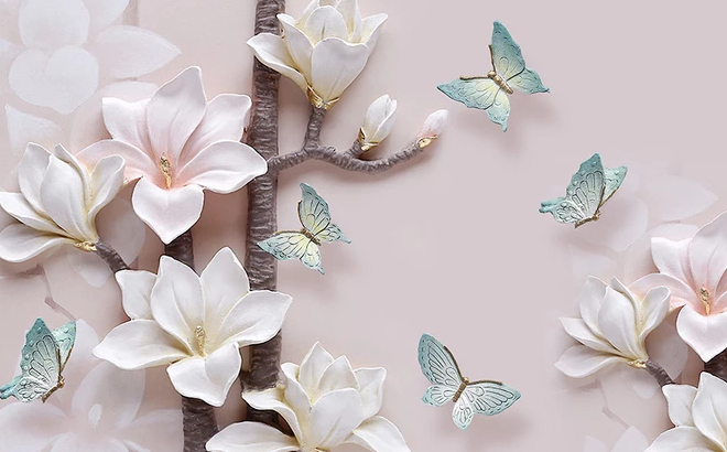 

Фотообои Walldeco 3d цветы сакуры №dec-256 Жаккард