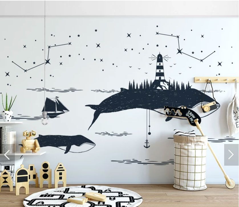 

Фотообои Walldeco Созвездия, море и киты №dec-1352 Волокно