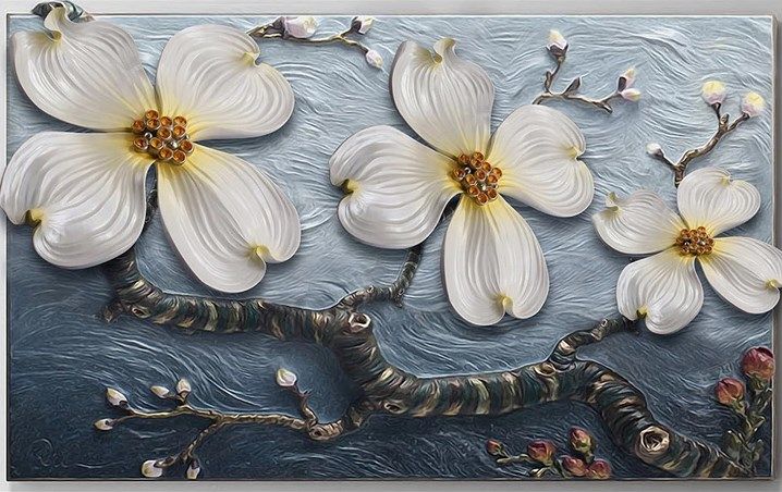 

Фотообои Walldeco Барельеф: драгоценные цветы №dec_3075 Лоск