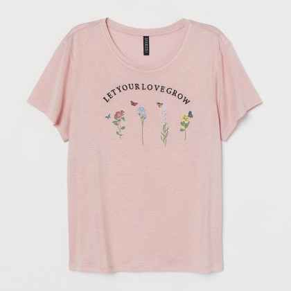 

Футболка H&M 2504-8171661 S Розовая