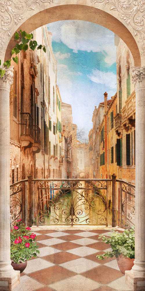 

Фотообои Walldeco Улочка в Венеции №30168 Базальт