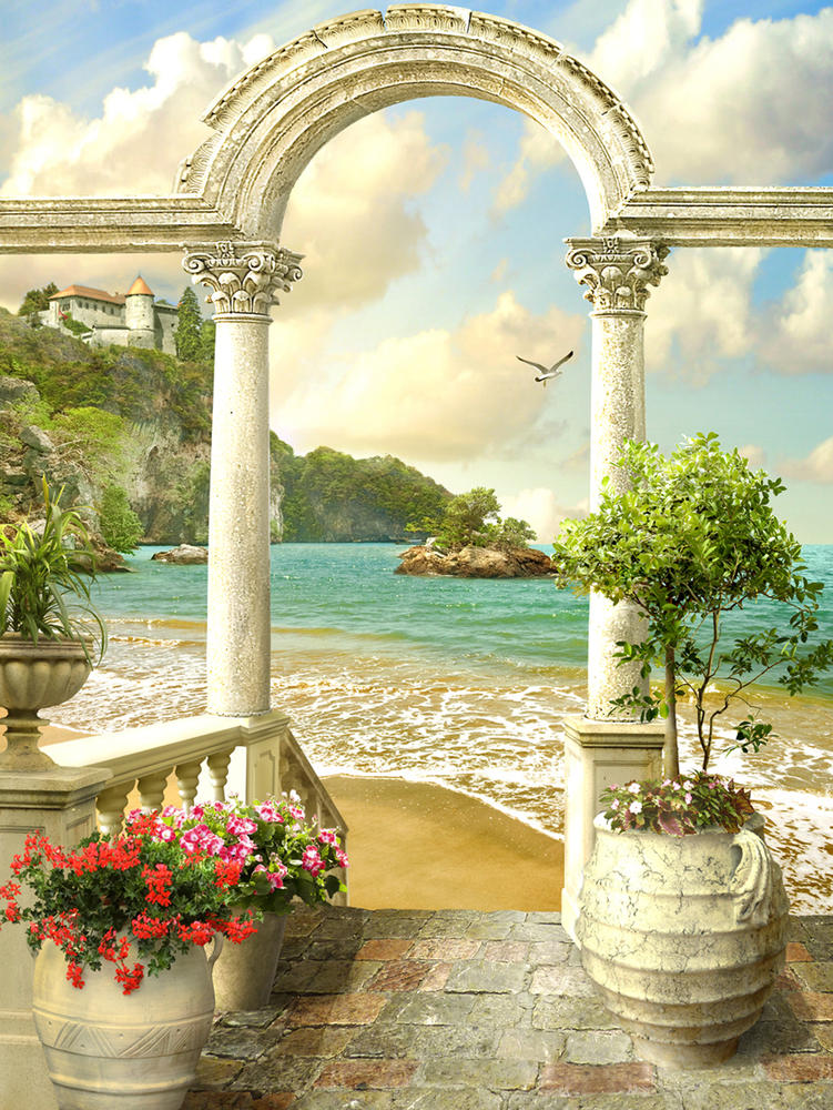 

Фотообои Walldeco Античный берег №bur-323 Жаккард