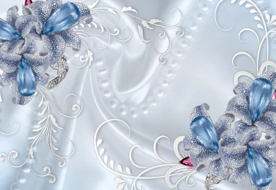 

Фотообои Walldeco Сине-белый узор №dec-203 Деко