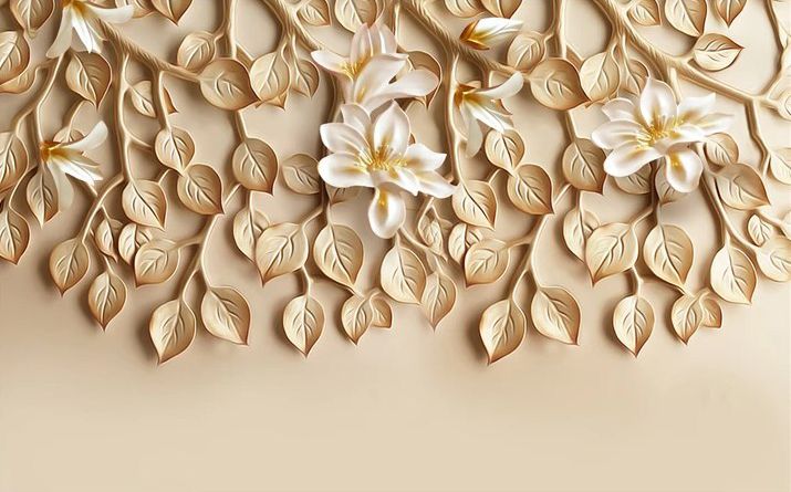 

Фотообои Walldeco Барельеф: плетущиеся растение №dec_3024 Мелкий песок с блестками