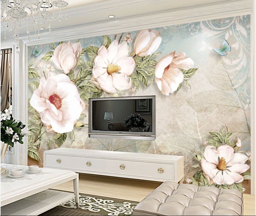

Фотообои Walldeco Узор из цветов магнолии №dec-2124 Лоск