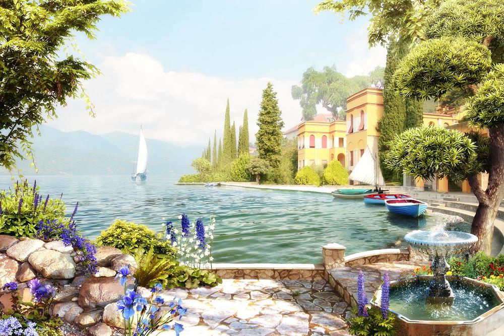 

Фотообои Walldeco Вилла на берегу моря №34630 Жаккард