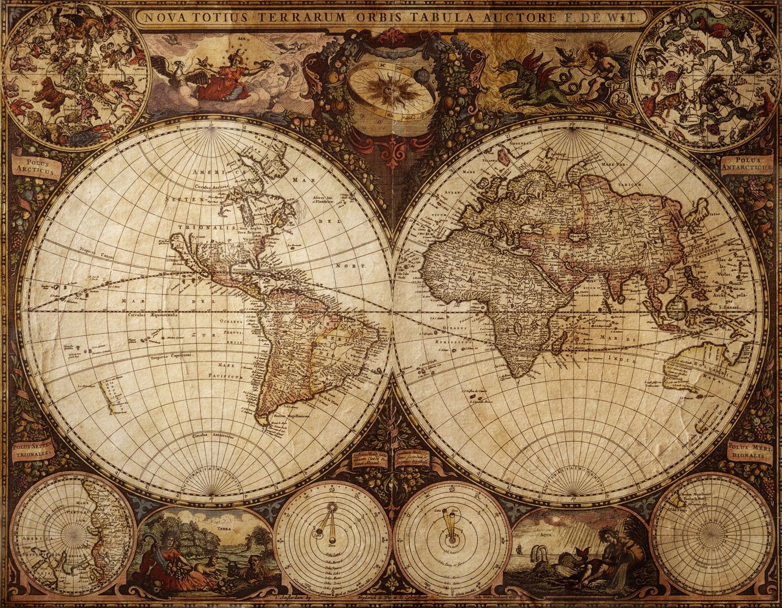 

Фотообои Walldeco Старая карта №7130 Деко