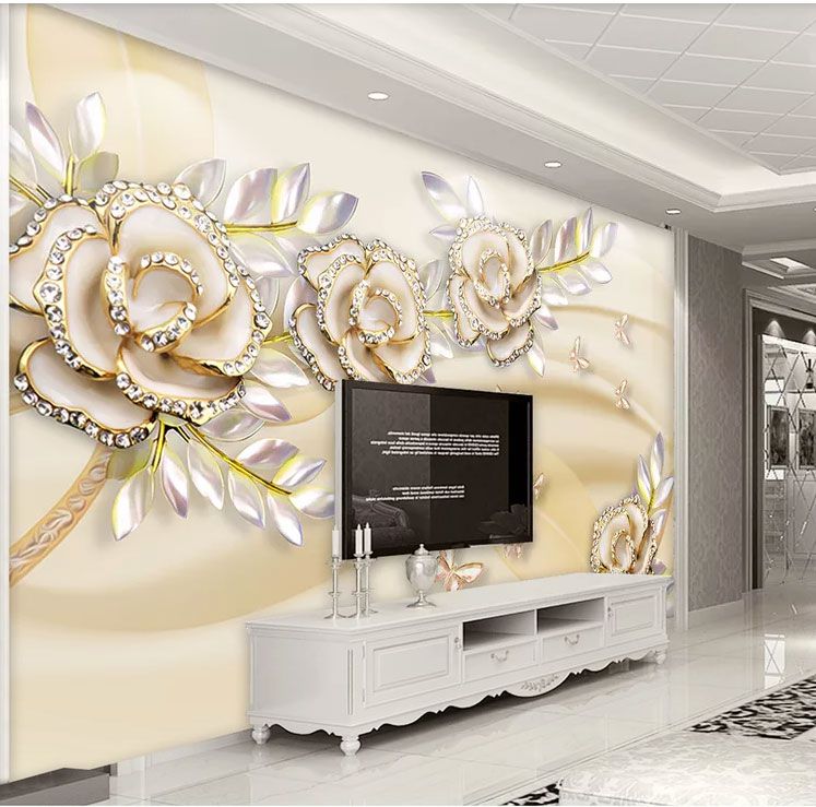 

Фотообои Walldeco Три розы украшенные драгоценными камнями №dec-2127 Волокно