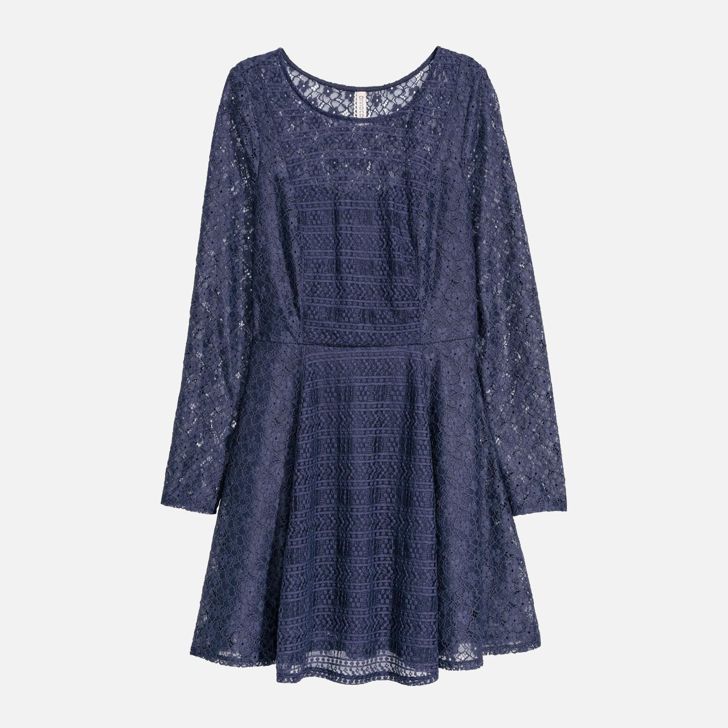 

Платье H&M 5800557-AAQJ 36 Темно-синее