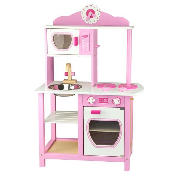 

Детская кухня Viga Toys из дерева, бело-розовый (KID_50111) 62 x 36 x 16 см