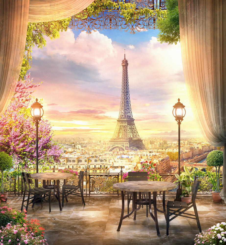 

Фотообои Walldeco Веранда в Париже №30180 Базальт