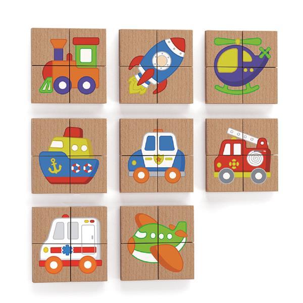 

Магнитные пазлы Viga Toys Транспорт, 32 эл. (KID_50723FSC) 18 x 26 x 5 см