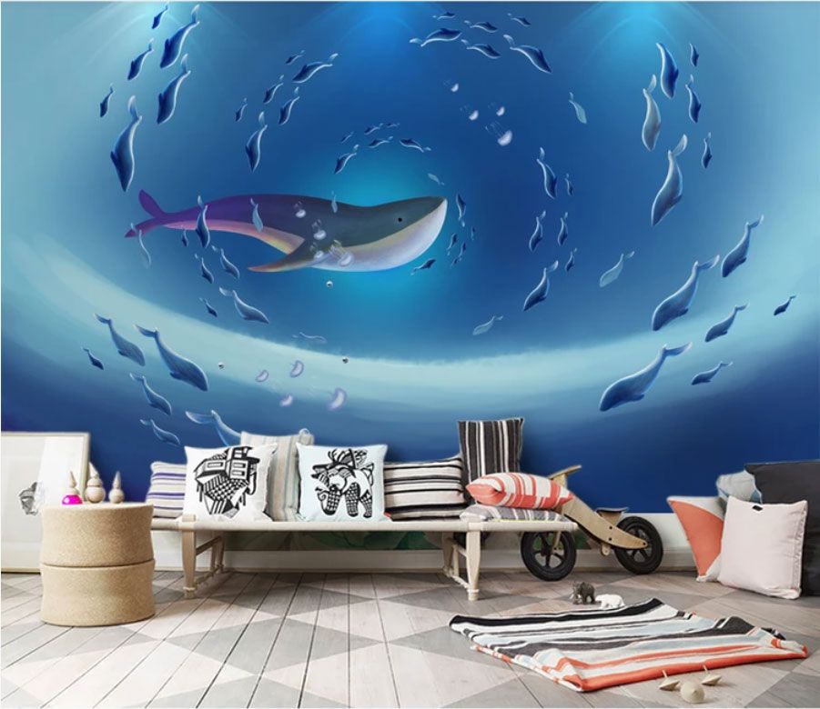 

Фотообои Walldeco Стая китов №dec-2064 Фреска