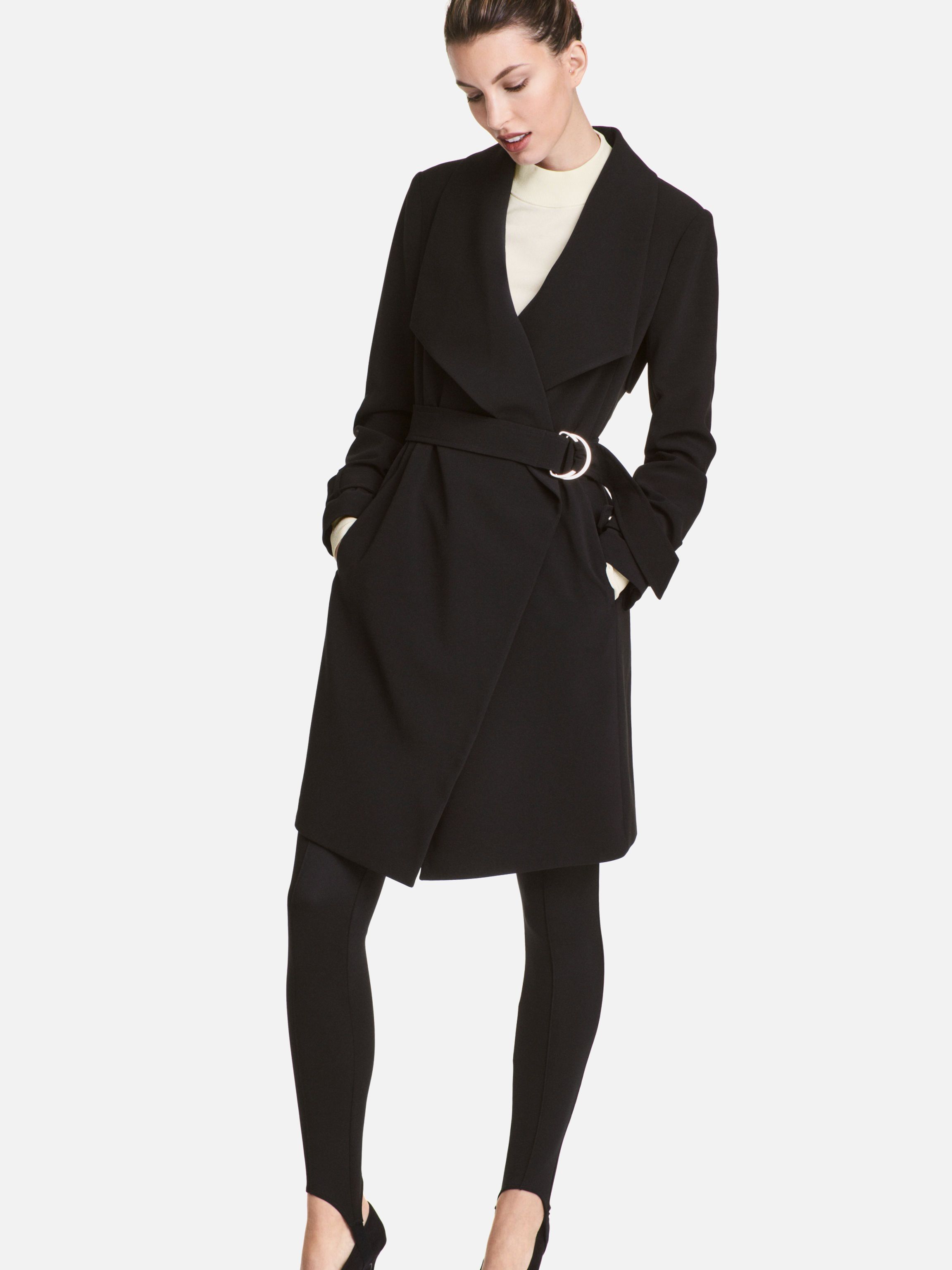 

Тренч H&M 4581965-AAAD 32 Черный
