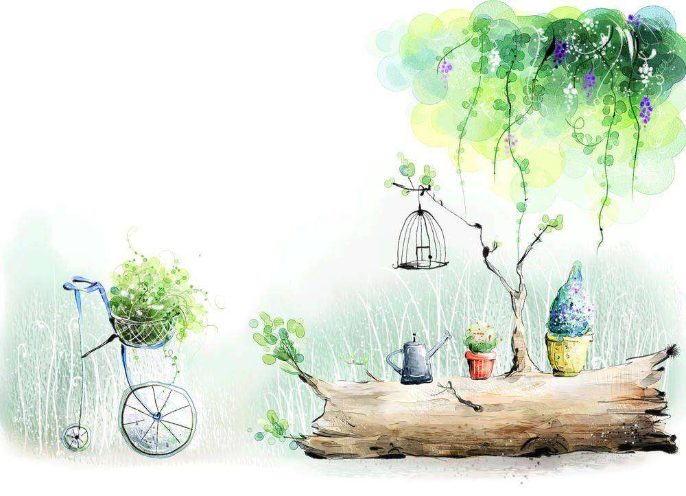

Фотообои Walldeco Горшки с цветами на бревне №9340 Гладь