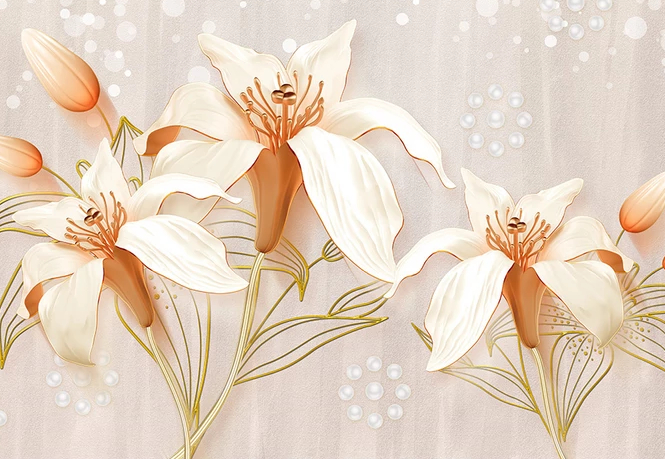 

Фотообои Walldeco Букеты лилий №dec-266 Фреска