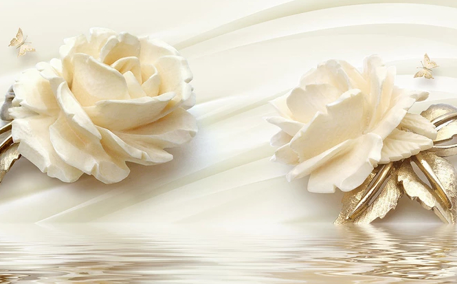 

Фотообои Walldeco 3d розы над водой №dec-130 Гладь