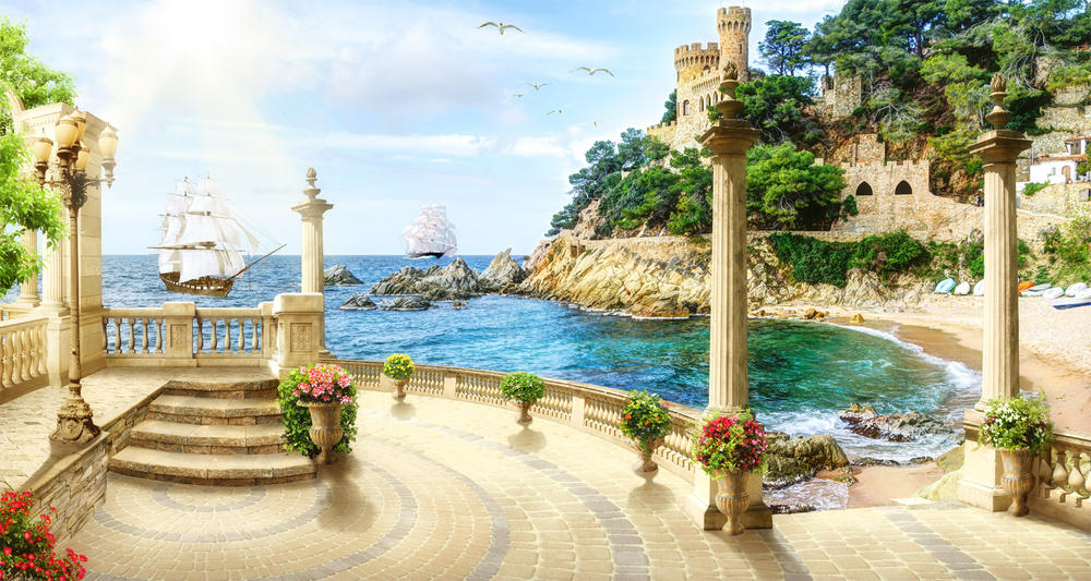 

Фотообои Walldeco Старинная терраса №32276 Базальт