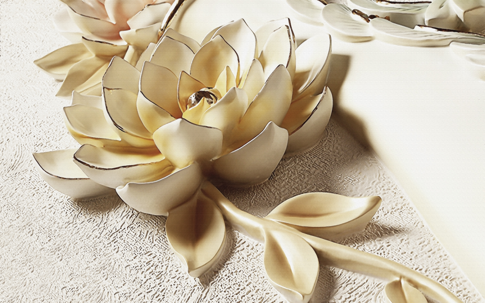 

Фотообои Walldeco Барельеф: 3d цветок №37701 Базальт