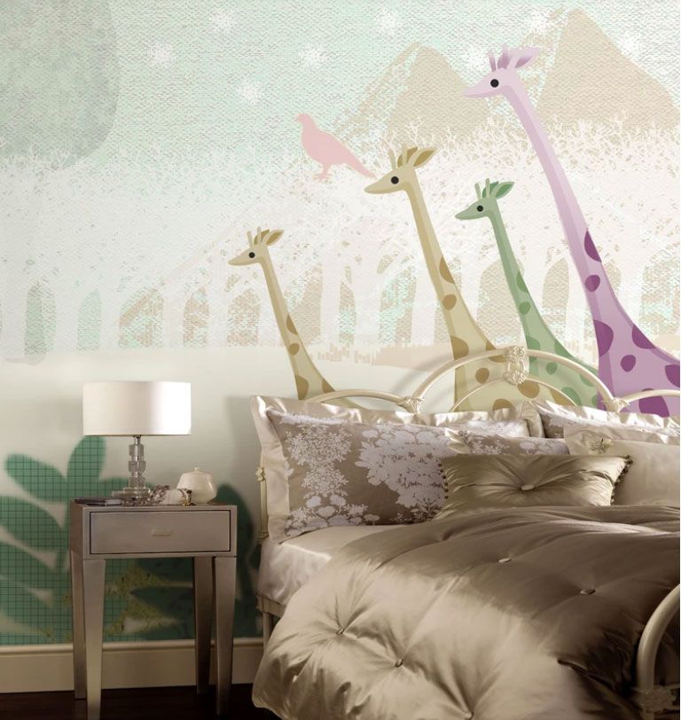 

Фотообои Walldeco Разноцветные жирафы №dec-1401 Деко