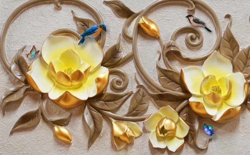 

Фотообои Walldeco Барельеф: цветочный сад №dec_3018 Бриз