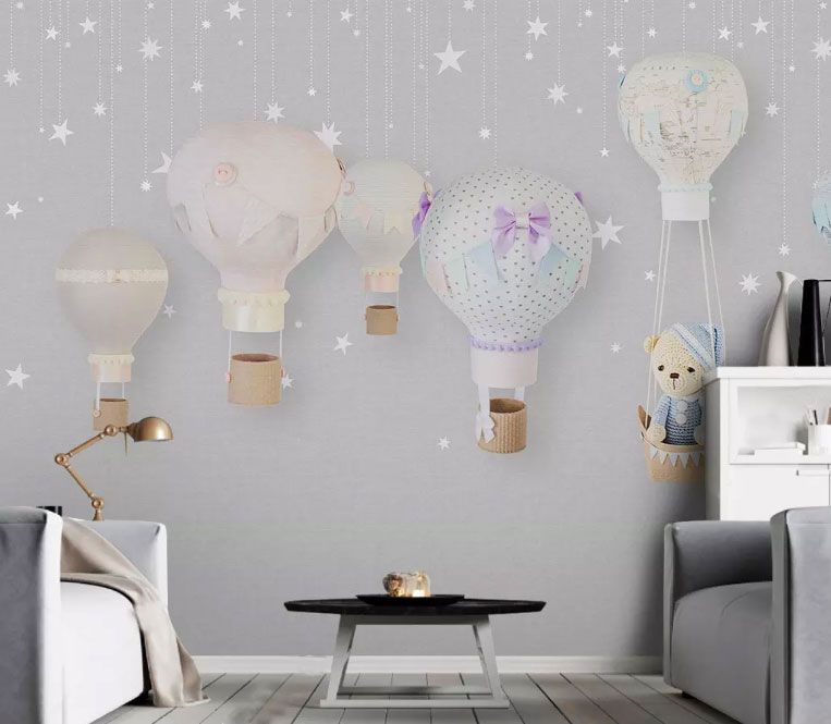 

Фотообои Walldeco Пять воздушных игрушечных шаров №dec-1364_2 Жаккард