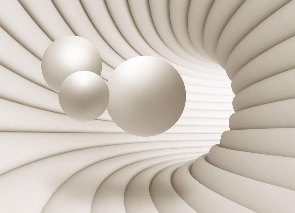

Фотообои Walldeco Шары в тоннеле №31135 Мелкий песок с блестками