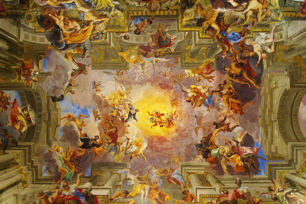 

Фотообои Walldeco античная картина на потолке №2631 Фреска