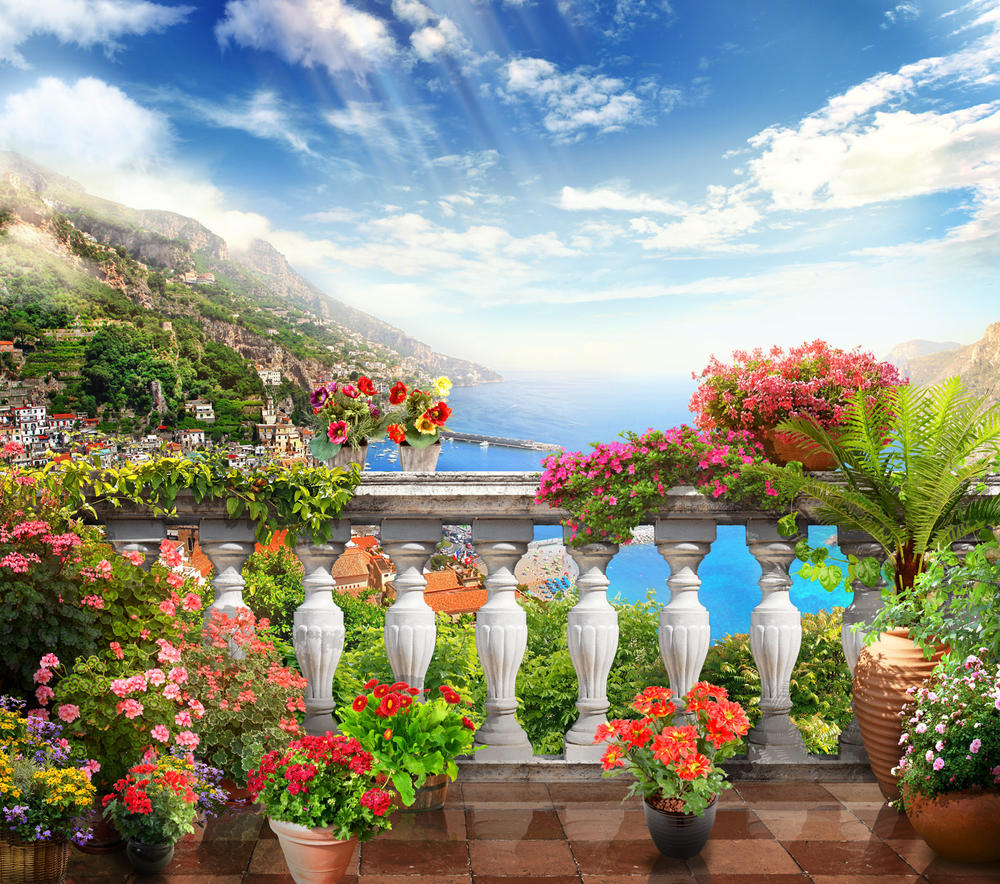 

Фотообои Walldeco Цветочная терраса №32009 Гладь