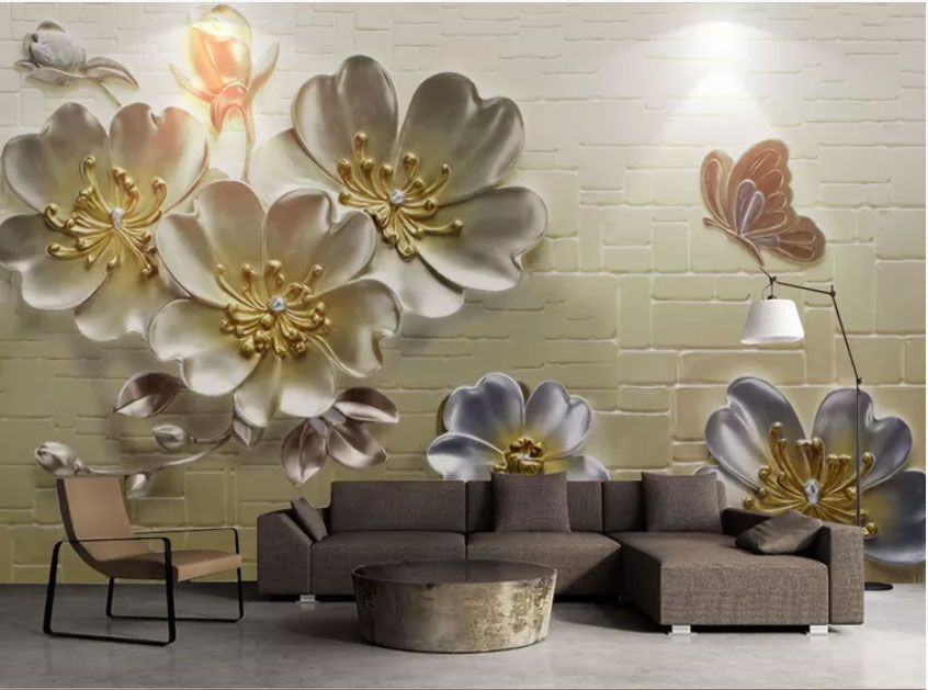 

Фотообои Walldeco Барельеф: сказочные цветы №dec-2116 Базальт