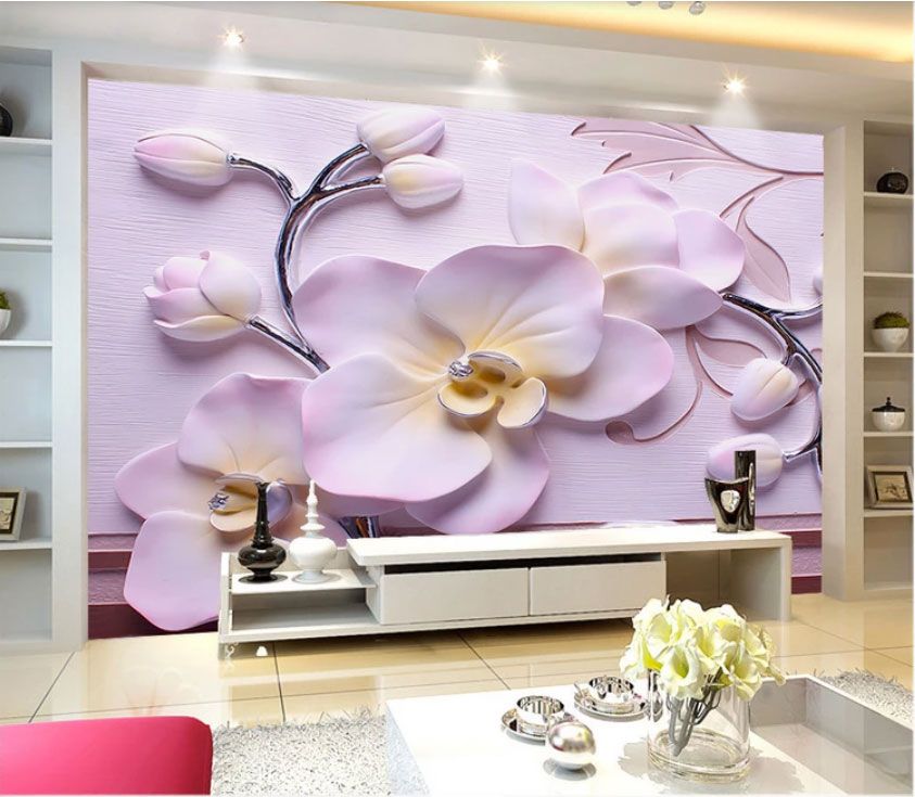 

Фотообои Walldeco 3d узор: розовые орхидеи №dec-2108 Базальт