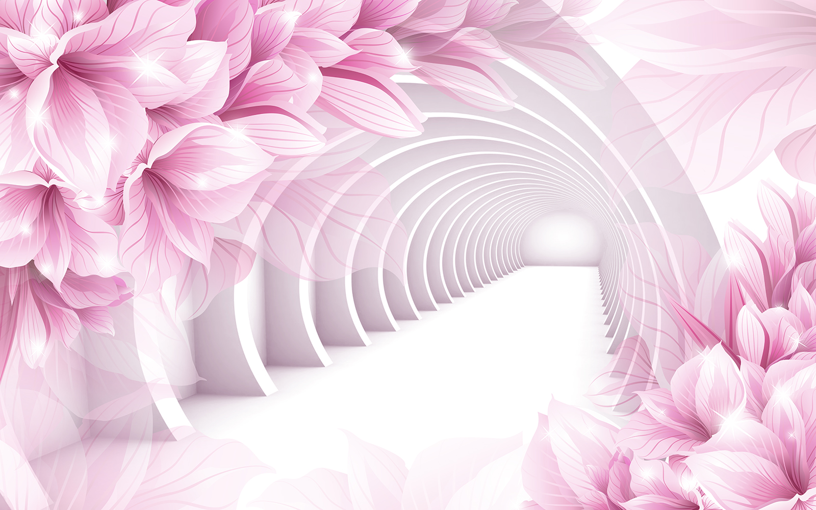 

Фотообои Walldeco Белый тоннель №37299 Фреска
