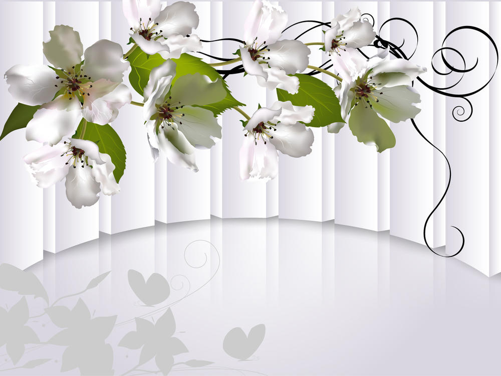 

Фотообои Walldeco Веточка в цветах №30847 Жаккард