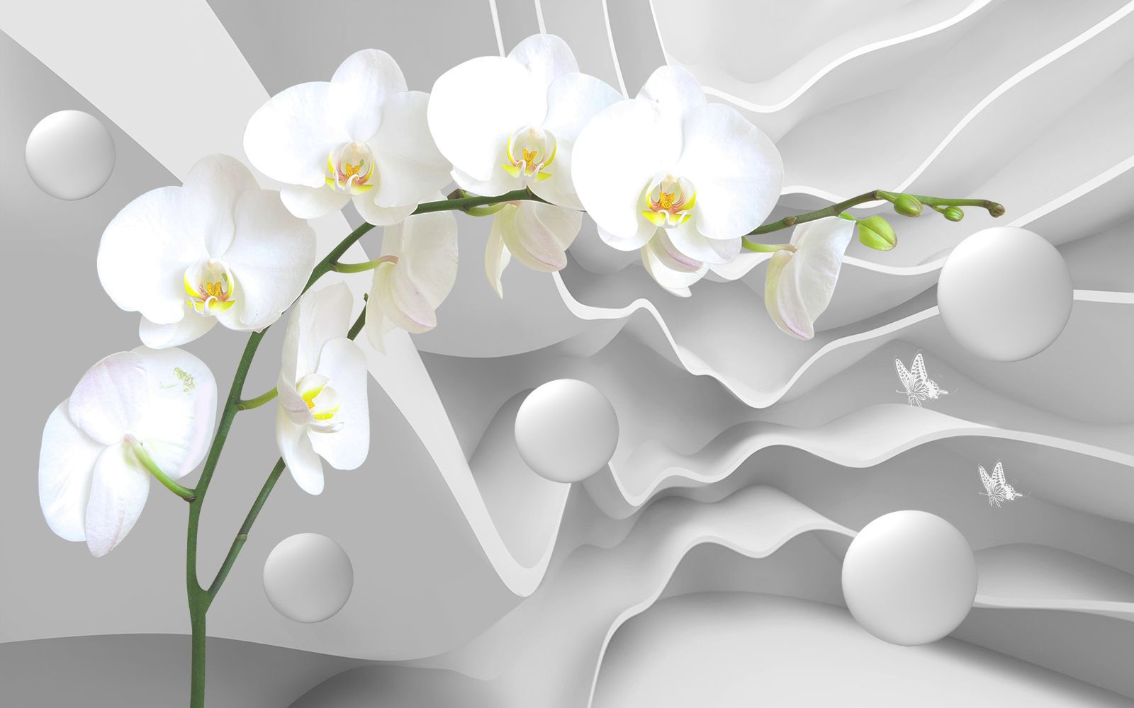 

Фотообои Walldeco Белоснежный цветок №33867 Жаккард