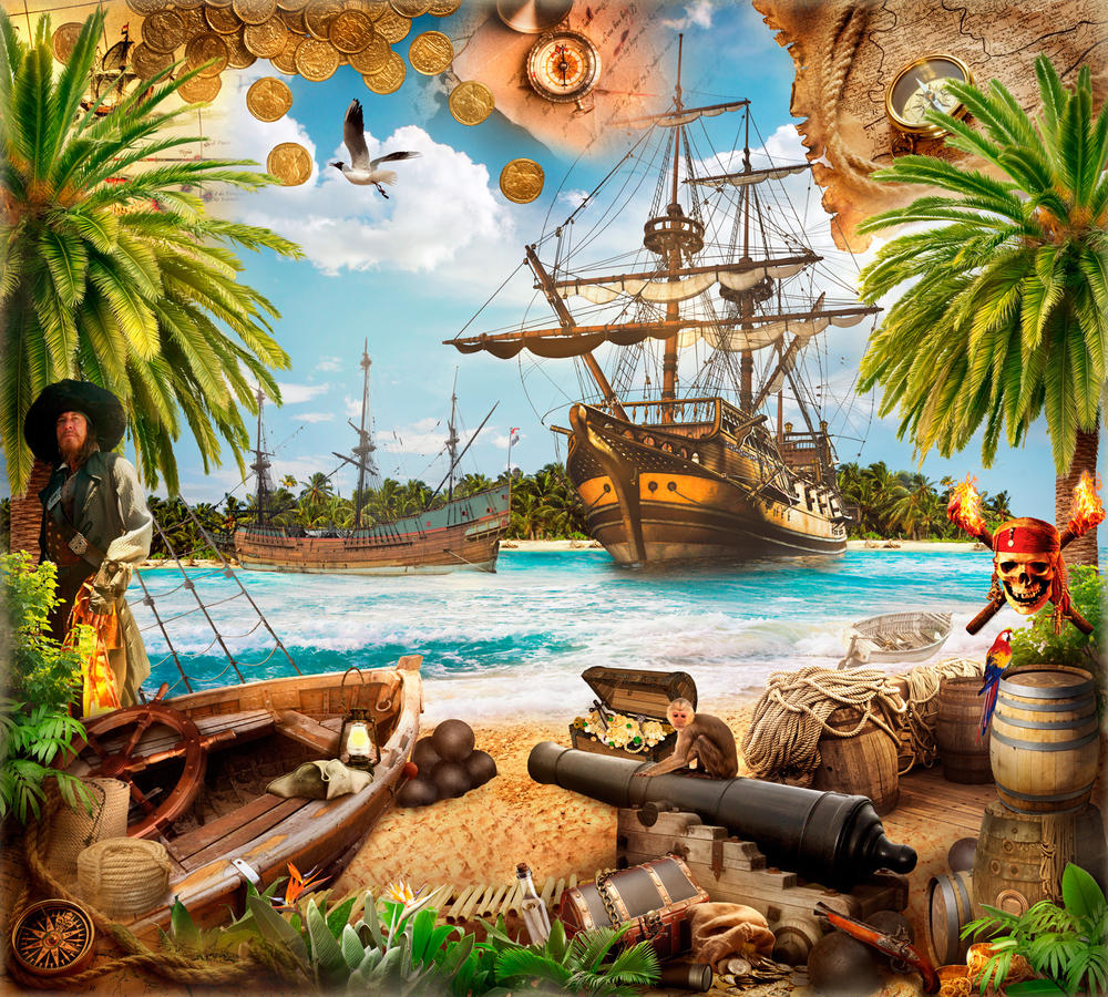 

Фотообои Walldeco Пираты №30238 Жаккард