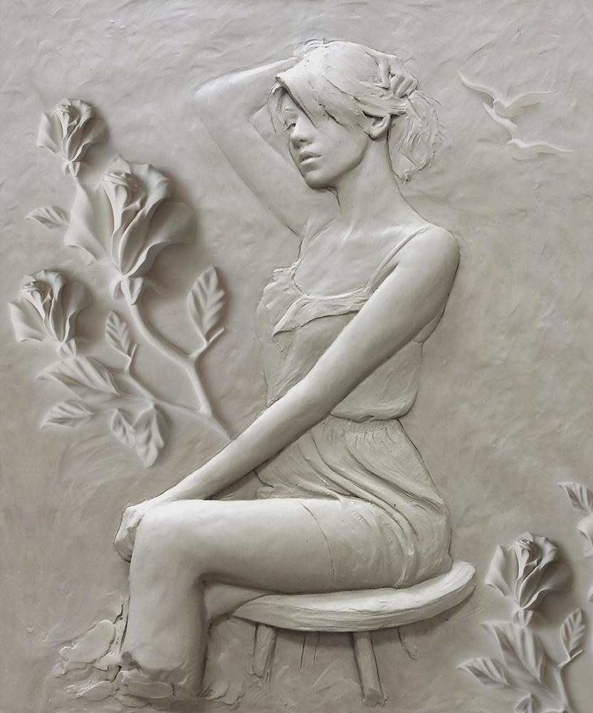 

Фотообои Walldeco Девушка на стуле с цветами №35006 Бриз